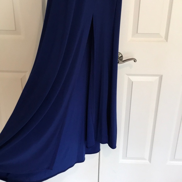 Navy Blue formal / black tie / prom dress / gown with lace and sequins size 3/4 - Picture 6 of 6